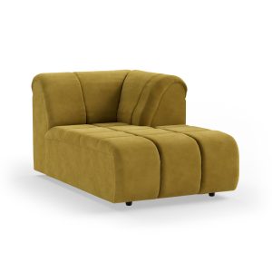 Alternative view of Wave couch: element right divan, royal velvet, thai curry