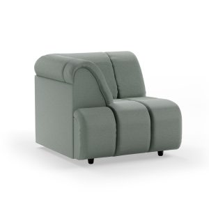 Alternative view of Wave couch: element left high arm, dallas, breeze