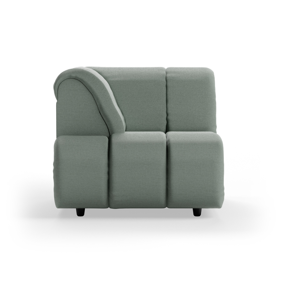 Wave couch: element left high arm, dallas, breeze