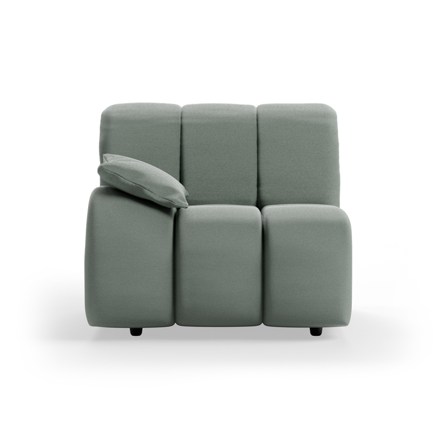 Wave couch: element left low arm, dallas, breeze