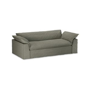 Alternative view of Nomad couch cover: 244cm, linen, army green