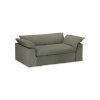 Nomad couch cover: 204cm, linen, army green - Image 2