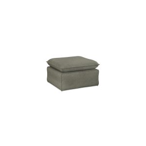Alternative view of Nomad couch cover: hocker, linen, army green