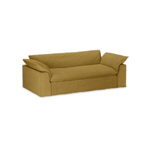 Alternative view of Nomad couch cover: 244cm, linen, burnt ochre