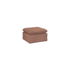 Alternative view of Nomad couch cover: hocker, linen, dusty rose
