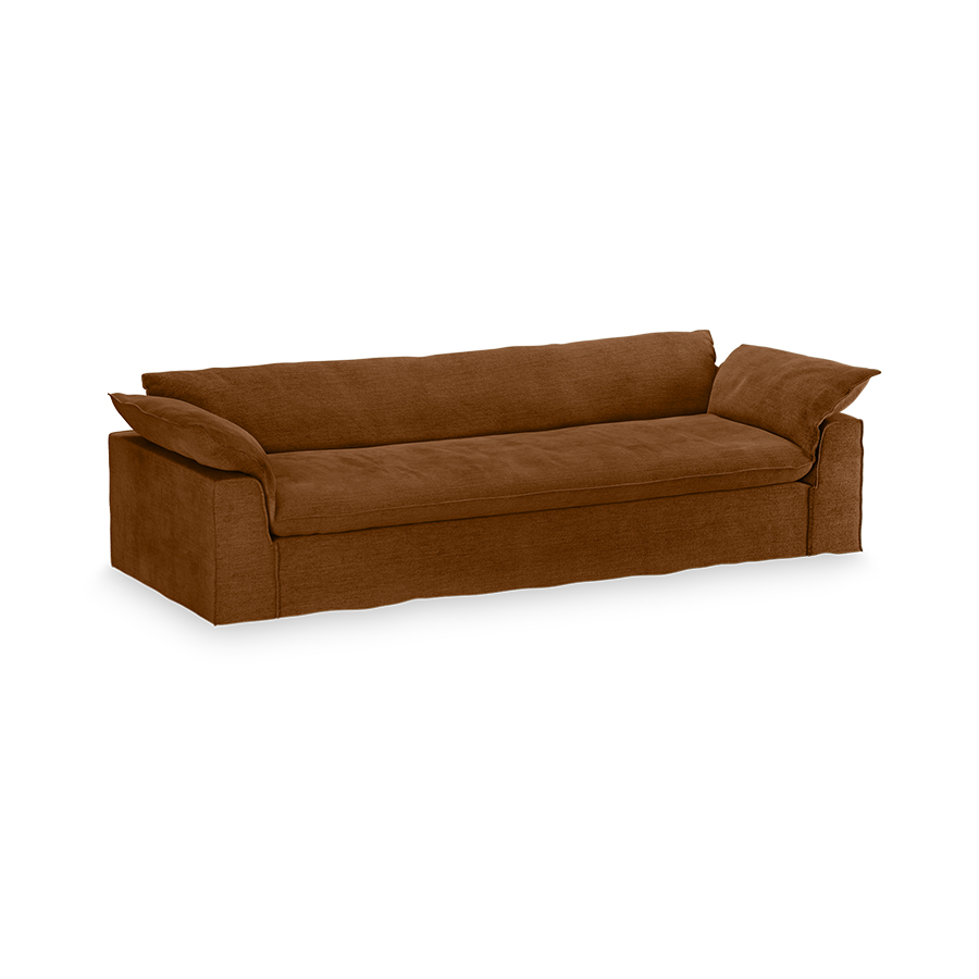 Nomad couch cover: 305cm, royal velvet, caramel - Image 3