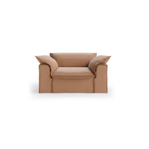 Alternative view of Nomad couch cover: loveseat, corduroy rib, brown