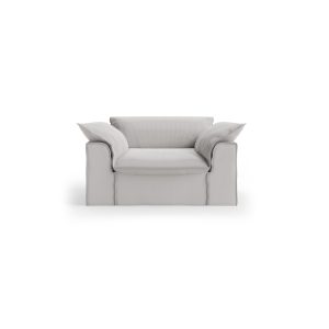 Alternative view of Nomad couch cover: loveseat, corduroy rib, cream