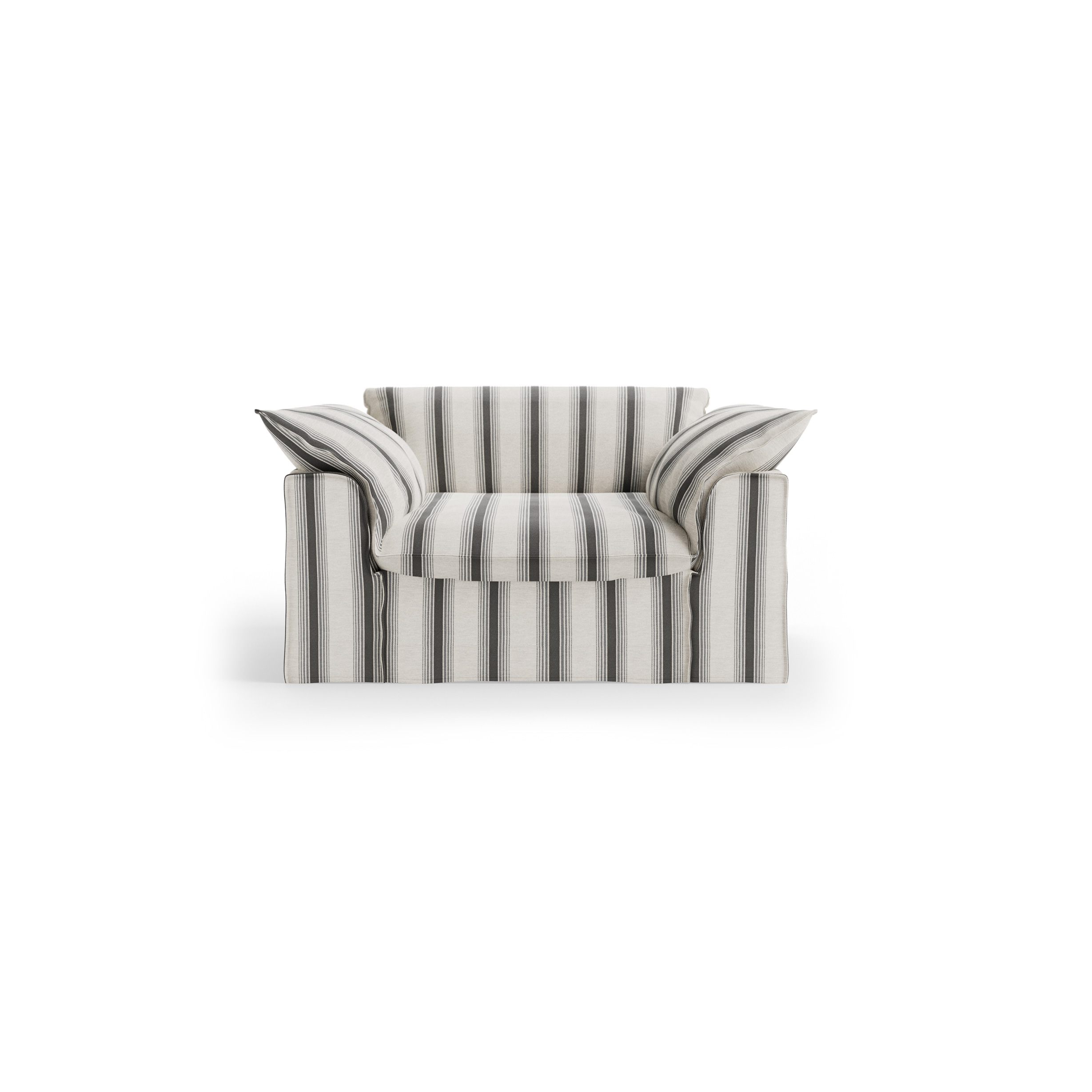 Nomad couch cover: loveseat, rocco, chalkstripe - Image 2