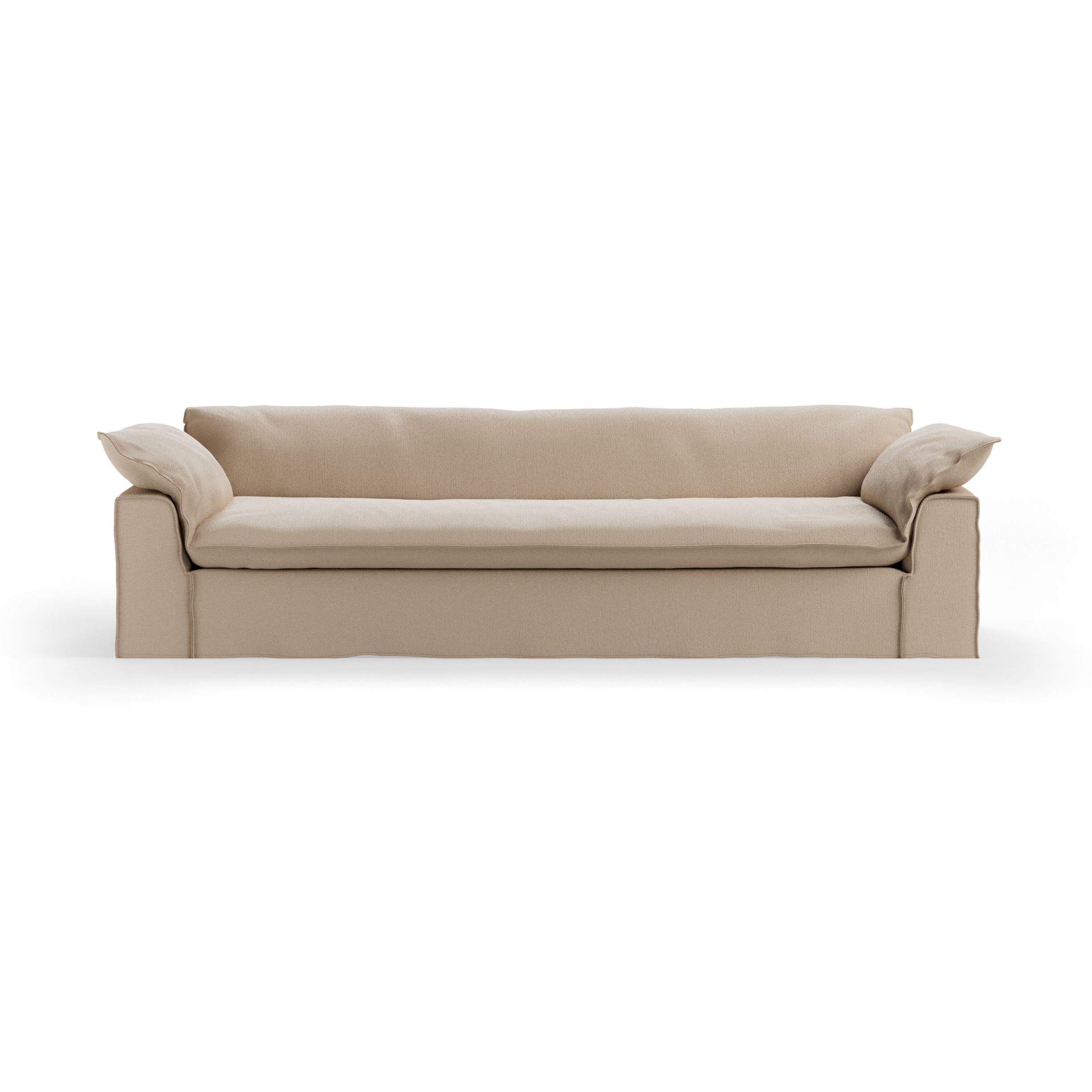 Nomad couch cover: 305cm, knotted, beige - Image 2