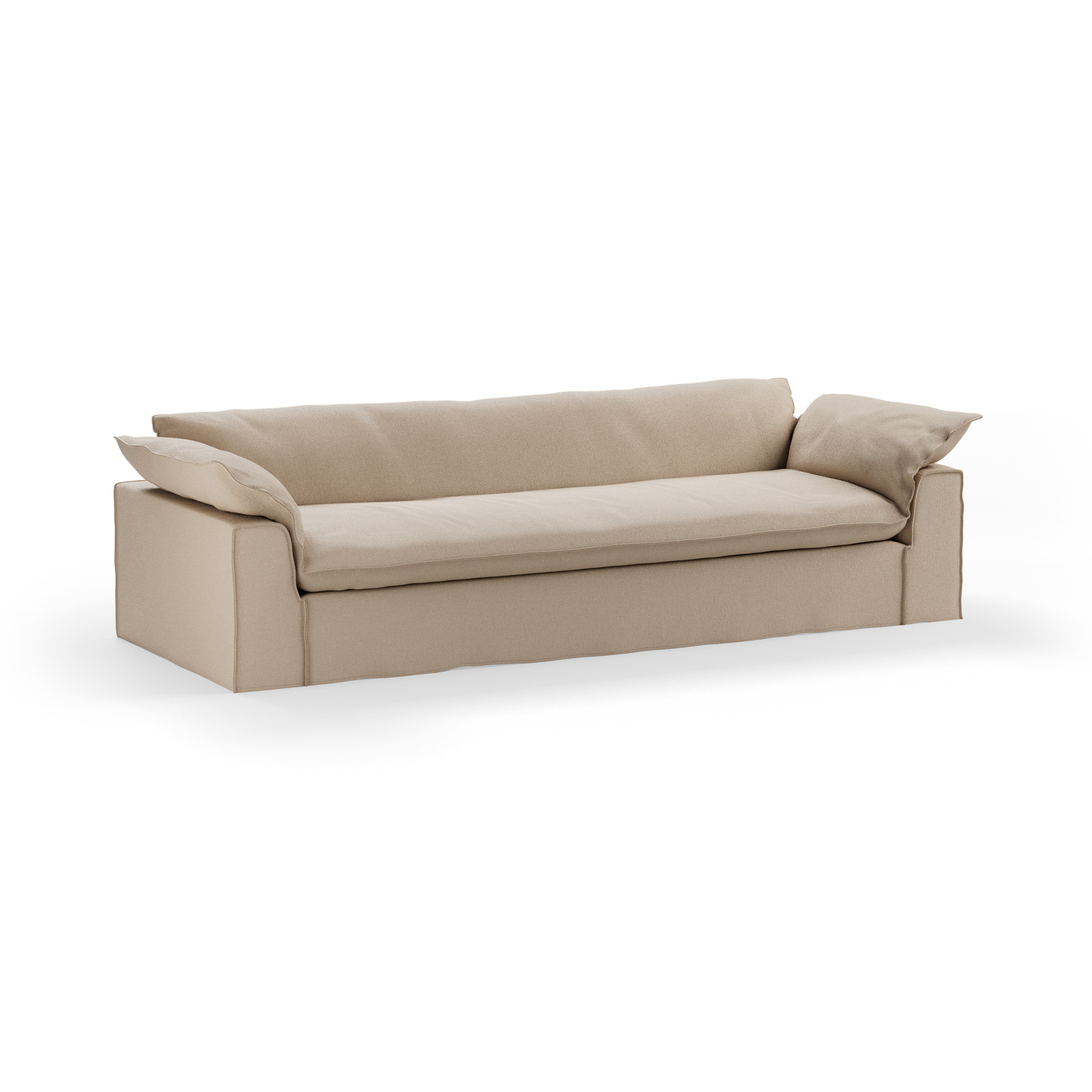 Nomad couch cover: 305cm, knotted, beige - Image 3