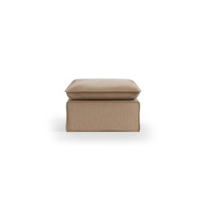 Alternative view of Nomad couch cover: hocker, knotted, sand