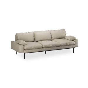 Alternative view of Retro sofa: 4-seats, pure, ivory
