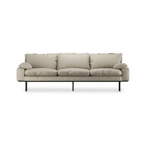 Retro sofa: 4-seats, pure, ivory