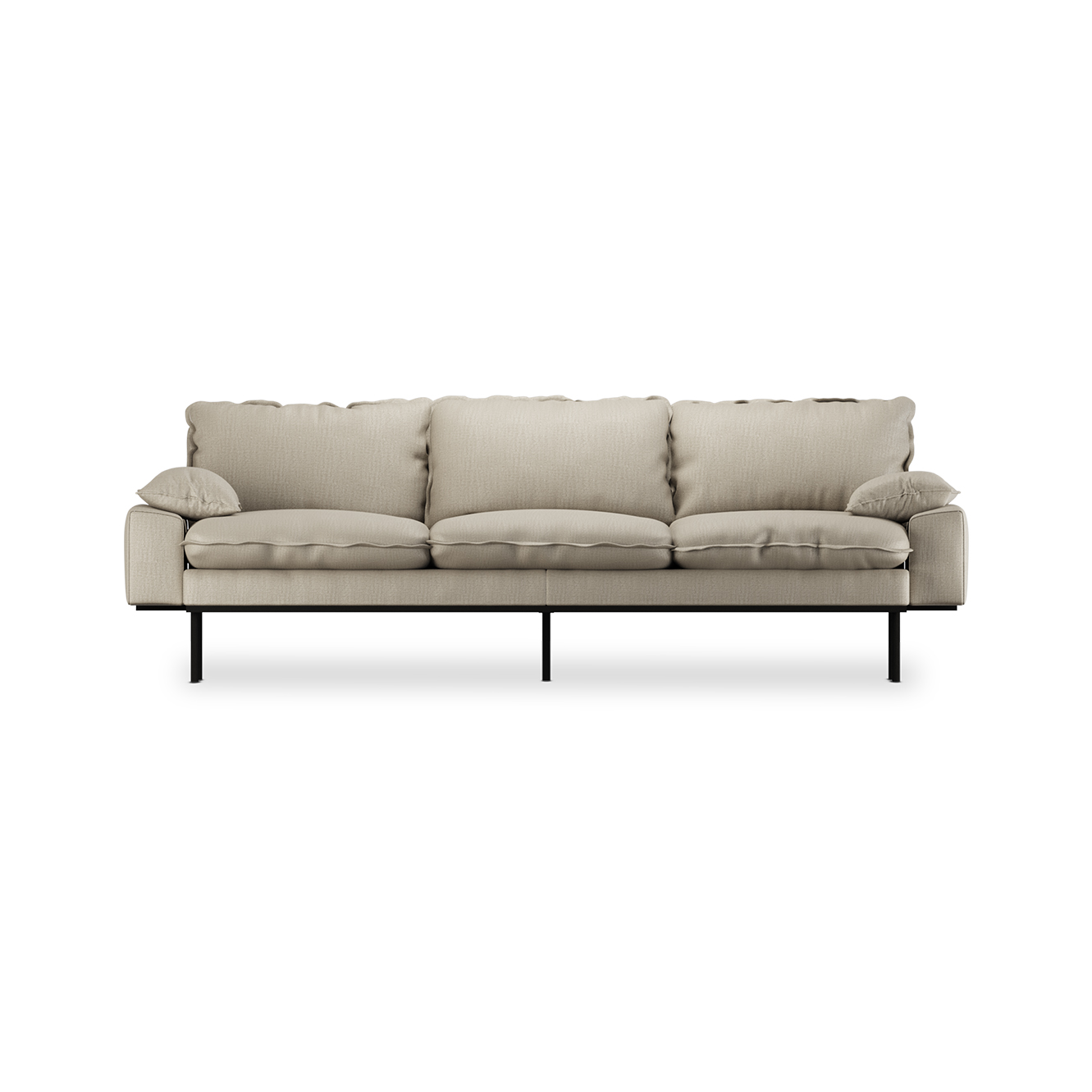 Retro sofa: 4-seats, pure, ivory