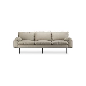 Retro sofa: 3-seats, pure, ivory