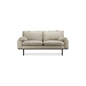 Retro sofa: 2-seats, pure, ivory