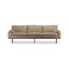 Retro sofa: 4-seats, pure, earth
