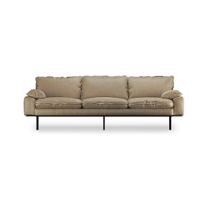 Retro sofa: 4-seats, pure, earth