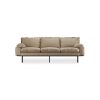Retro sofa: 3-seats, pure, earth