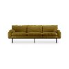 Retro sofa: 4-seats, royal velvet, olive