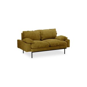 Alternative view of Retro sofa: 2-seats, royal velvet, olive
