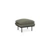 Retro sofa: hocker, linen, army green - Image 2
