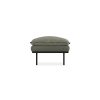 Retro sofa: hocker, linen, army green