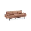 Retro sofa: 3-seats, linen, dusty rose - Image 2