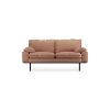 Retro sofa: 2-seats, linen, dusty rose