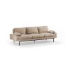 Retro sofa: 4-seats, knotted, beige - Image 2