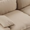 Retro sofa: 4-seats, knotted, beige - Image 3