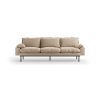 Retro sofa: 4-seats, knotted, beige