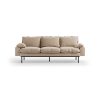 Retro sofa: 3-seats, knotted, beige