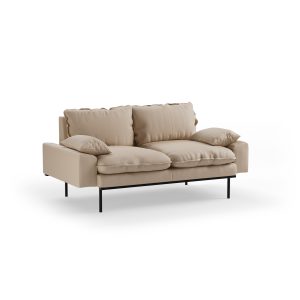 Alternative view of Retro sofa: 2-seats, knotted, beige