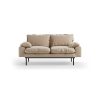 Retro sofa: 2-seats, knotted, beige