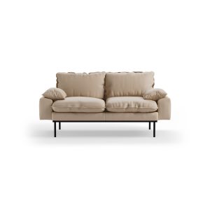 Retro sofa: 2-seats, knotted, beige