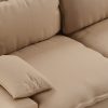 Retro sofa: 4-seats, knotted, sand - Image 3