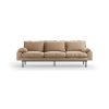 Retro sofa: 4-seats, knotted, sand