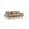Retro sofa: 3-seats, knotted, sand - Image 2