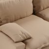Retro sofa: 2-seats, knotted, sand - Image 3