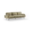 Retro sofa: 4-seats, knotted, sage - Image 2