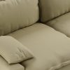 Retro sofa: 4-seats, knotted, sage - Image 3