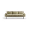 Retro sofa: 4-seats, knotted, sage