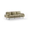Retro sofa: 3-seats, knotted, sage - Image 2
