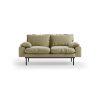 Retro sofa: 2-seats, knotted, sage