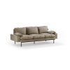 Retro sofa: 3-seats, deco, pebble - Image 2