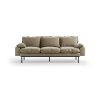 Retro sofa: 3-seats, deco, pebble