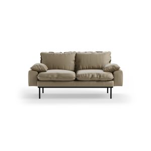 Retro sofa: 2-seats, deco, pebble