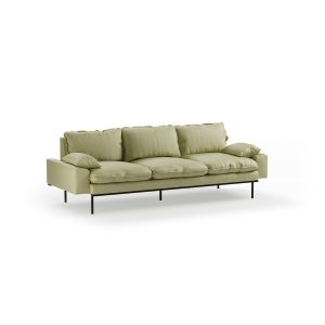 Alternative view of Retro sofa: 4-seats, deco, sage